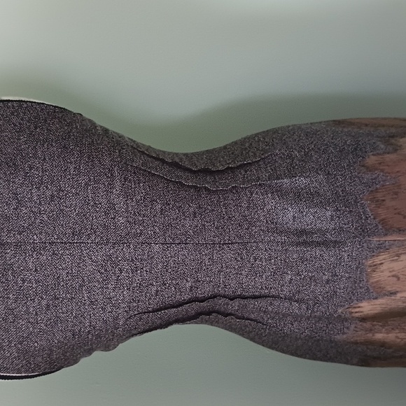 Amy Matto Brown & Cream Textured Sleeveless Sheath Dress Sz 8 Classic Buiness - Picture 4 of 8